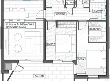 Trosoban stan, Rijeka, Trsat, prodaja, 74m2, 329098e, id52138