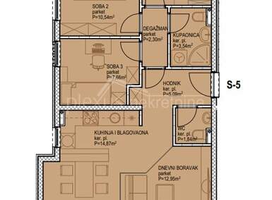 Trosoban stan, Split, prodaja, 81m2, 267600e, id43085