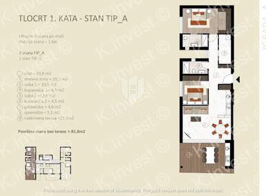 Trosoban stan, Novigrad, prodaja, 504936 €, 92 m2