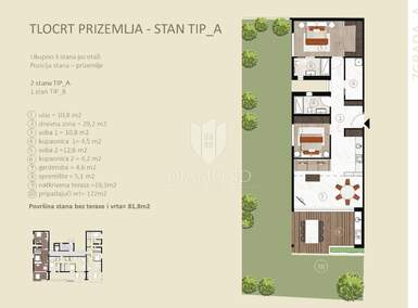 Trosoban stan, Novigrad, prodaja, 576883 €, 93 m2