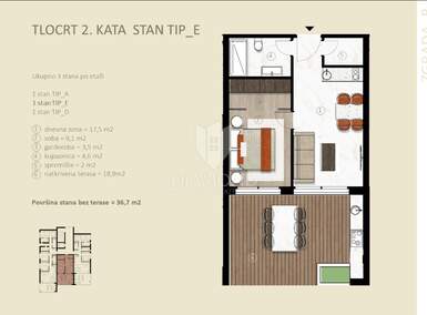 Dvosoban stan, Novigrad, prodaja, 299002 €, 51 m2