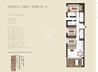 Cetvorosoban stan, Novigrad, prodaja, 608615 €, 108 m2