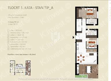 Trosoban stan, Novigrad, prodaja, 496606 €, 91 m2