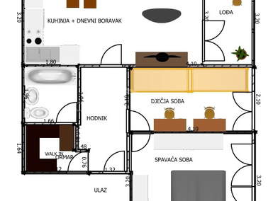 Dvosoban stan, Split, prodaja, 220000 €, 60 m2