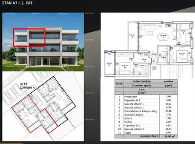 Trosoban stan, Žminj, prodaja, 232370 €, 85 m2